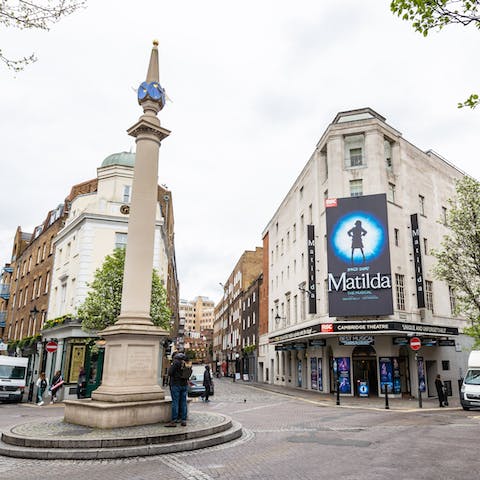 Catch a theatre show in Seven Dials, a one-minute walk away