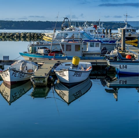 Head down to see the boats at Poole Quay, just over two miles from home