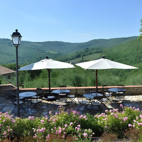 Enjoy sitting in the peaceful shared seating area and take in the views