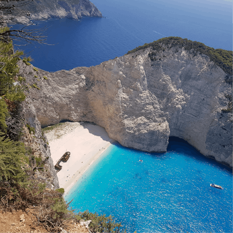 Pay a visit to the secluded Smugglers' Cove, twenty-five minutes' drive and a short boat trip