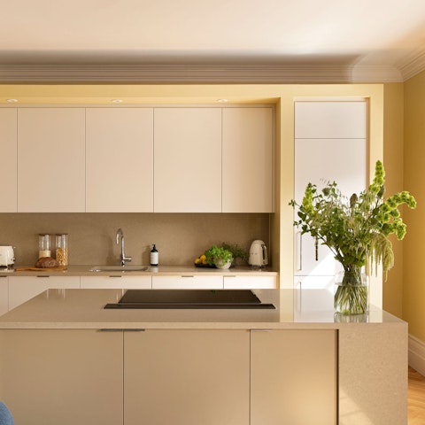 Rustle up something tasty in the sleek kitchen