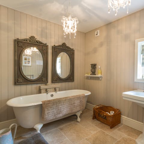 Bathe with natural toiletries