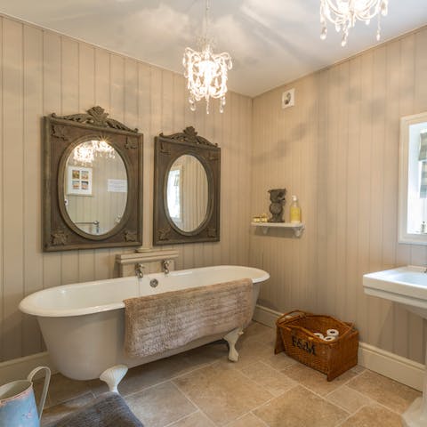 Bathe with natural toiletries
