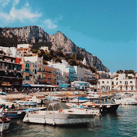 See the Capri coastline from the water
