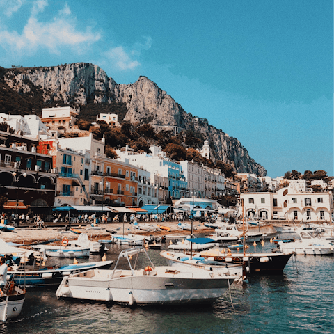 See the Capri coastline from the water