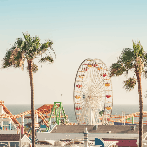 Ride the ferris wheel  at Santa Monica Pier