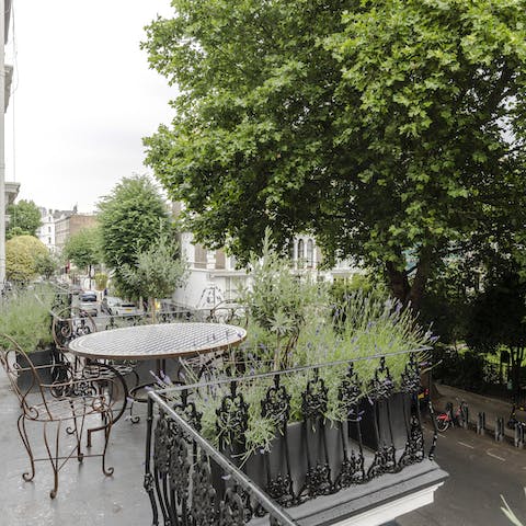 Start your day with a morning coffee on the terrace