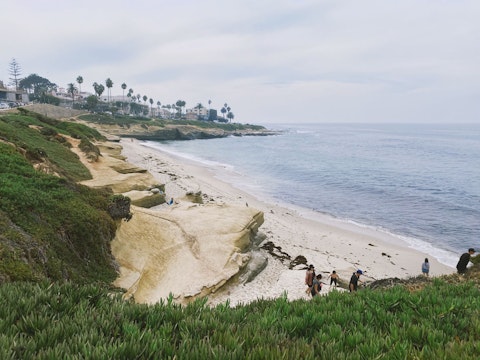 Soak up the sun along Encinitas' stunning, a fifteen-minute walk away
