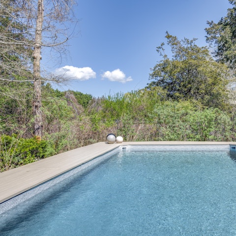 Take a dip in the private swimming pool