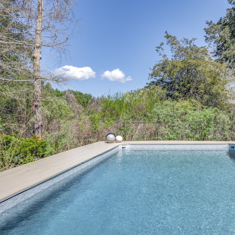 Take a dip in the private swimming pool