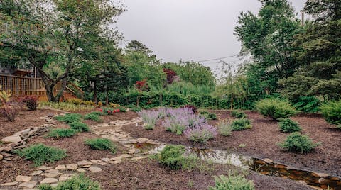 Enjoy a stroll through the pretty gardens
