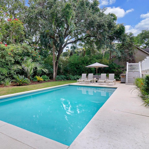 Spend slow afternoons relaxing by the private pool