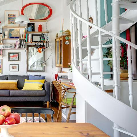 classical-chic spiral staircase