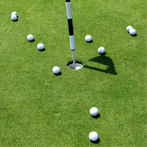 Practise your swing from the nearby golf courses