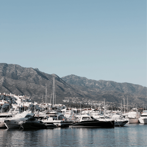 Follow the glitterati down to Puerto Banus – a ten-minute drive away
