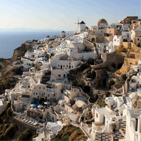 Explore sensational Santorini from your island hideaway