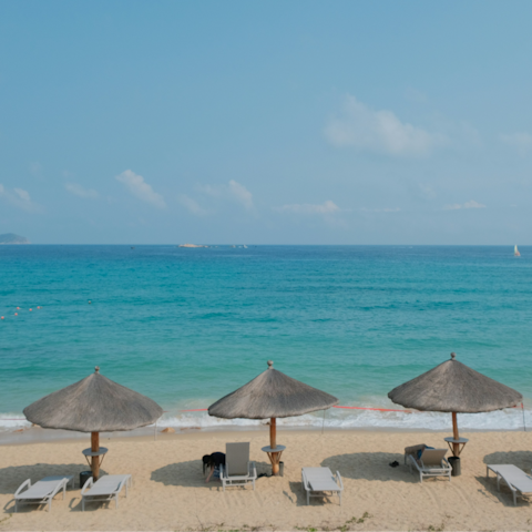 Spend a day on Zelena Laguna Beach, less than 4 kilometres away