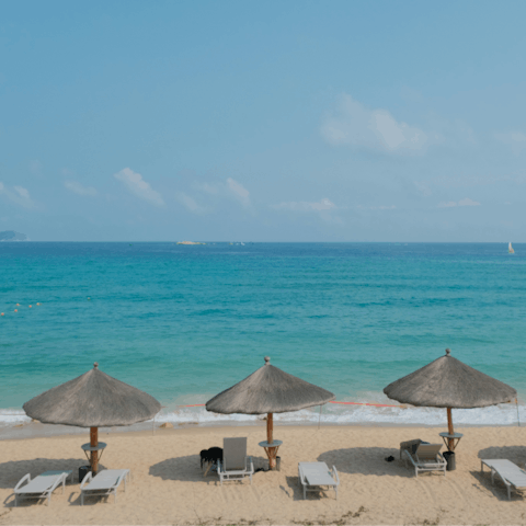 Spend a day on Zelena Laguna Beach, less than 4 kilometres away