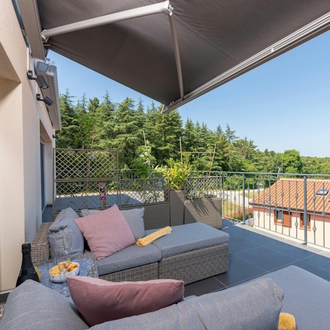 Enjoy slow mornings on the shaded terrace