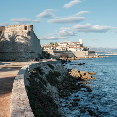 Take a coastal stroll in Antibes – just five minutes away