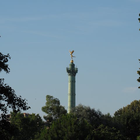 Immerse yourself in the history of the Place de la Bastille – it’s within walking distance