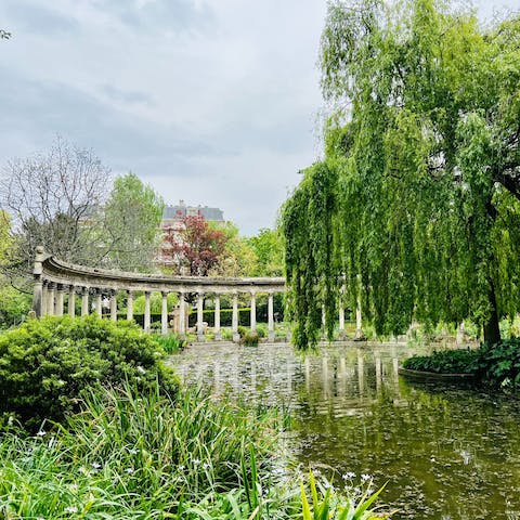Take an afternoon stroll through Parc Monceau nearby