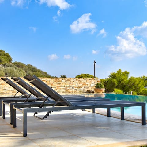 Catch some rays on the reclining loungers