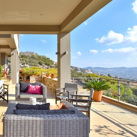 Relax and unwind in the comfortable outdoor seating area