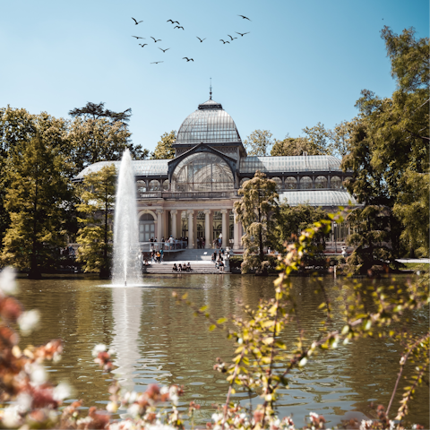Go for a stroll over to the nearby beautiful Retiro Park