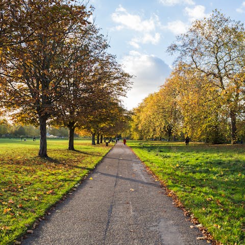 Enjoy jogging in peaceful Hyde Park