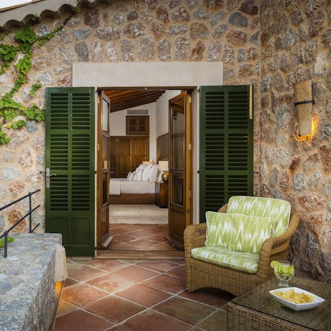 Enjoy breakfast on the terrace each morning