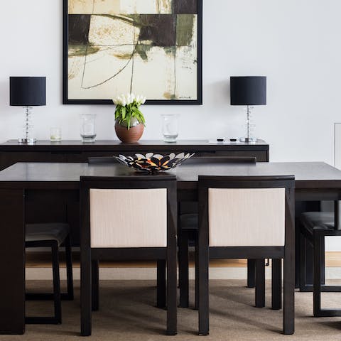 Enjoy dining in the home