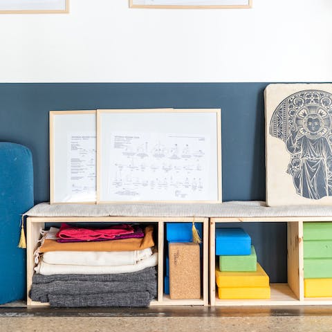 Relaxing dedicated yoga studio
