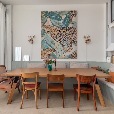 vintage-style dining space
