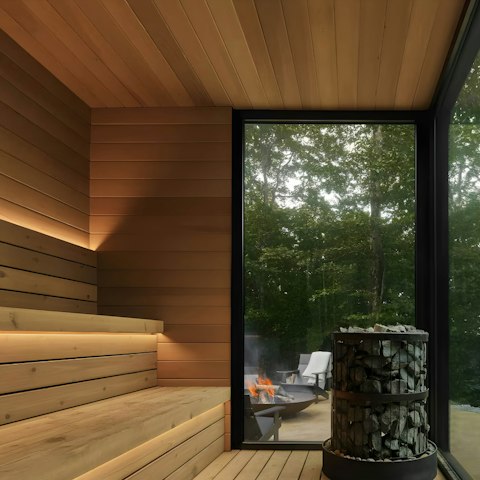 Unwind in the sauna after a day spent exploring