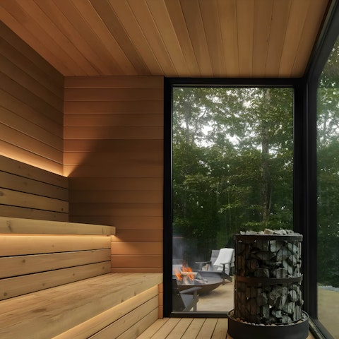 Unwind in the sauna after a day spent exploring