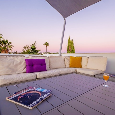Watch the sunset on the terrace
