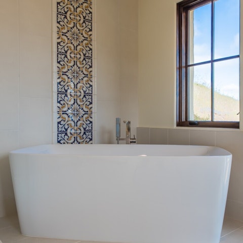 Treat yourself to a relaxing bath in the master tub