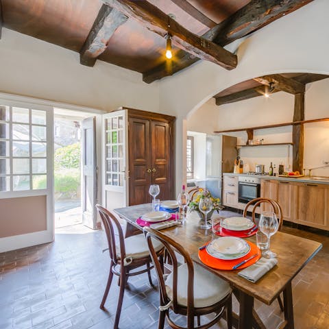 Get together for an atmospheric evening meal here