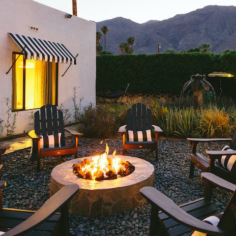 Gather around the fire pit late into the night