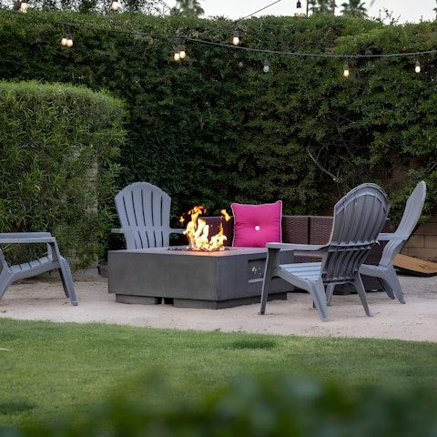 Gather around the firepit for cosy nights beneath the stars