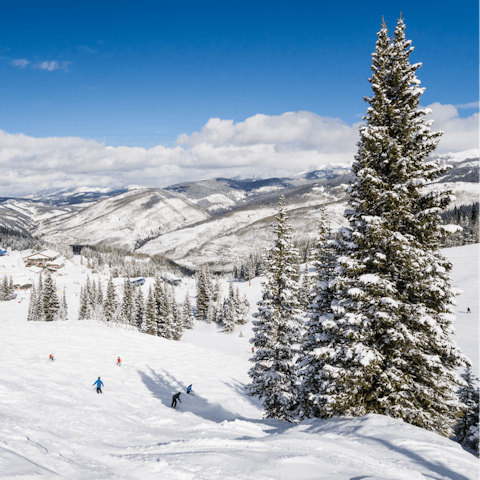 Head out onto the slopes just moments away