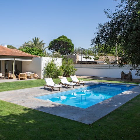 Slip into the crystal clear pool whenever you need a break from the sun