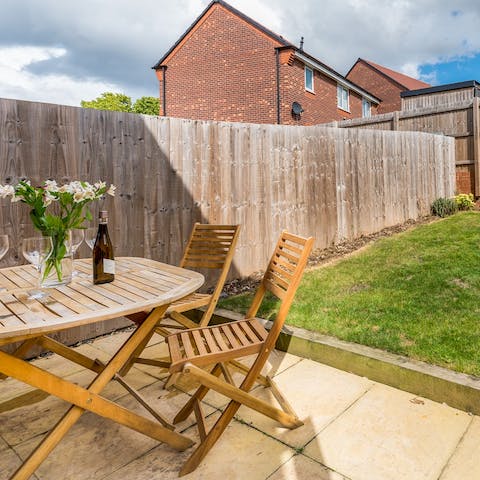 Look forward to dining outside on sunny afternoons