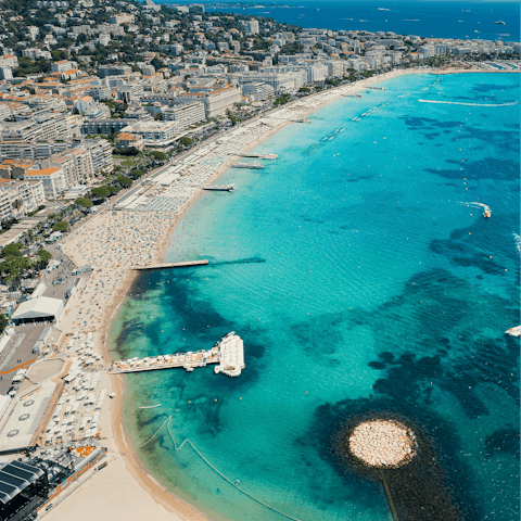 Stay a short walk from sun, sea, and sand in captivating Cannes
