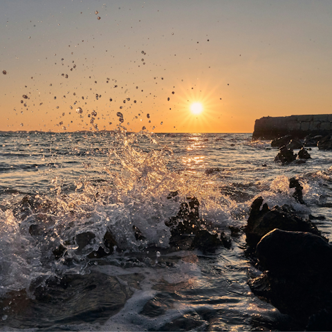 Enjoy a beach sunset on the island of Vir