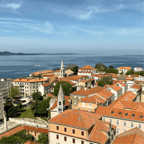 Discover Zadar's Old Town, only a thirty-five-minute drive away