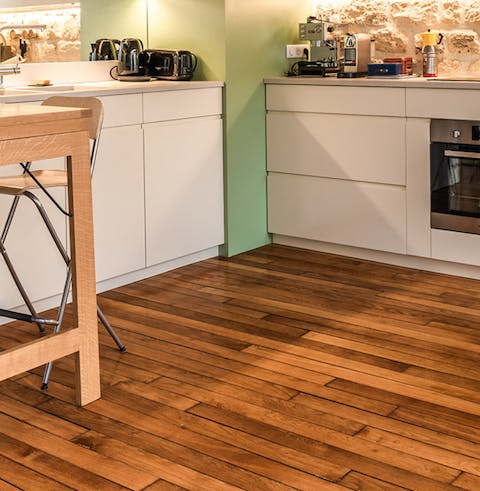 Traditional parquet flooring