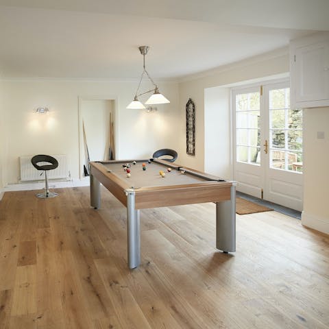 Unwind over a game of pool at the end of a busy day spent exploring the coast