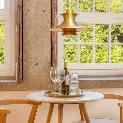 Savour delicious suppers for two at the dining table